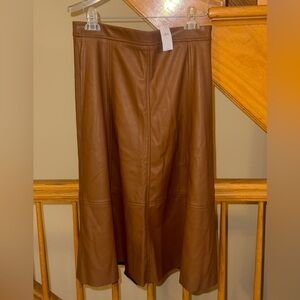 Banana Republic Brown Faux Leather Skirt (Size 10)
